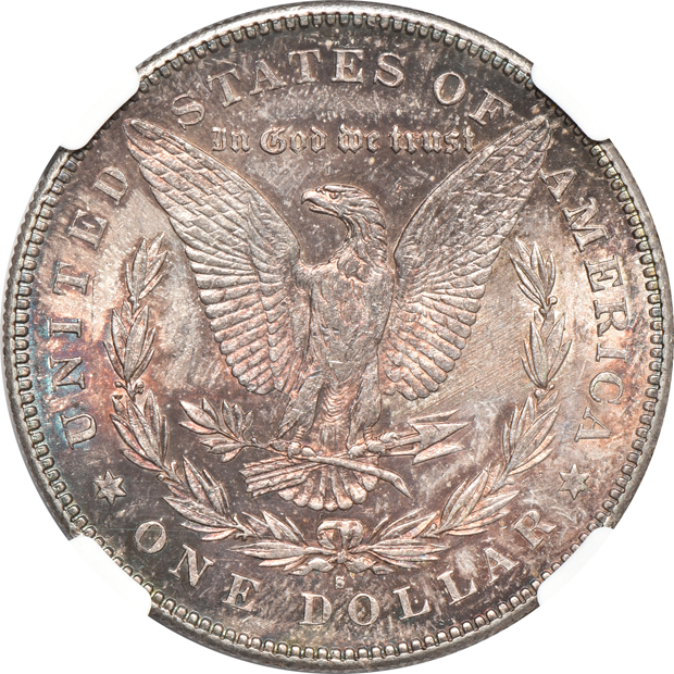 1879-S Reverse of 1878 PCGS AU-58, and an 1879-S Reverse of 1878 NGC AU-58
