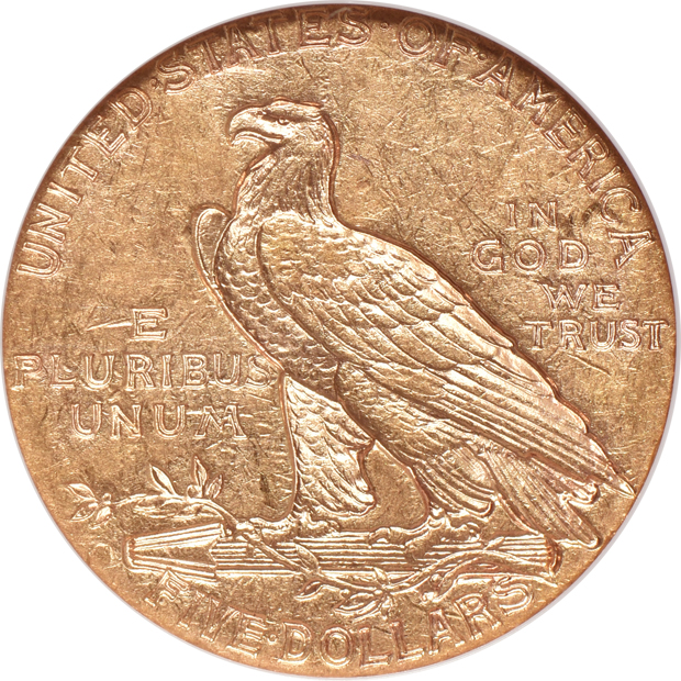 Four Indian half-eagles certified by NGC and labeled "Golden Gate Collection"