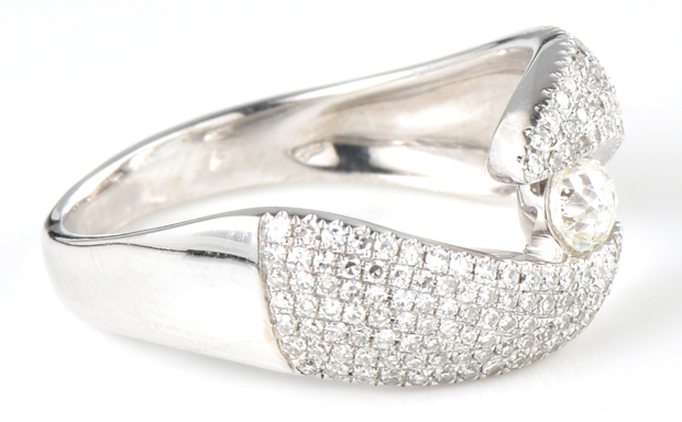 14K White Gold Diamond Ring
