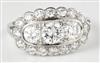 14K White Gold Diamond Ring