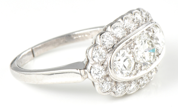 14K White Gold Diamond Ring