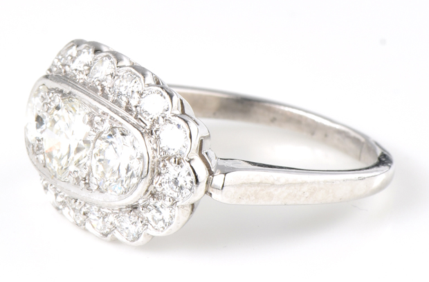 14K White Gold Diamond Ring