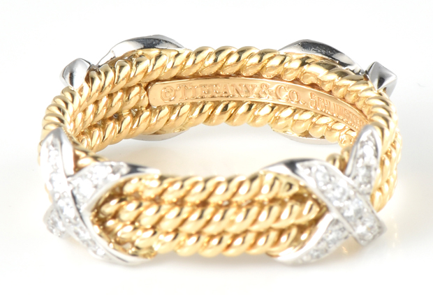 18K and Platinum Tiffany and Co. Band 