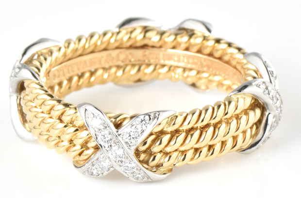 18K and Platinum Tiffany and Co. Band 