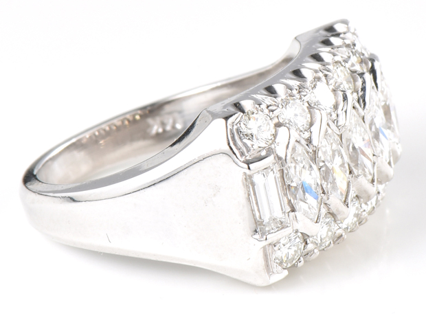 14K White Gold Diamond Band  