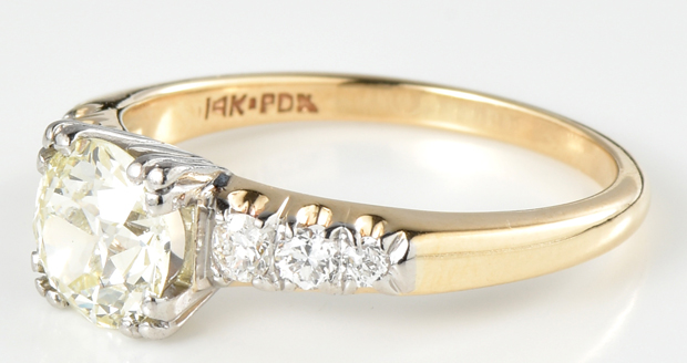 14K Yellow Gold Diamond Ring