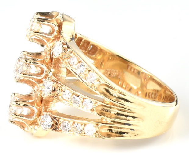 18K Yellow Gold Diamond Ring