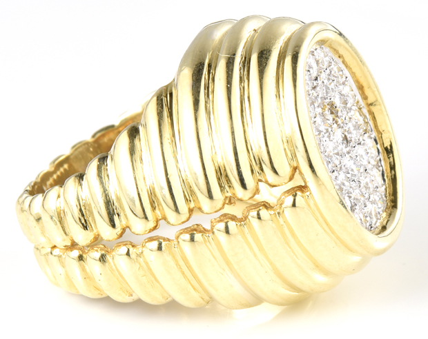 18K Yellow Gold Diamond Ring