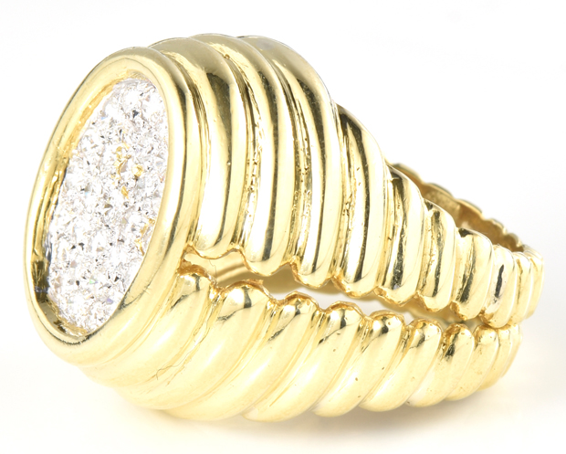 18K Yellow Gold Diamond Ring