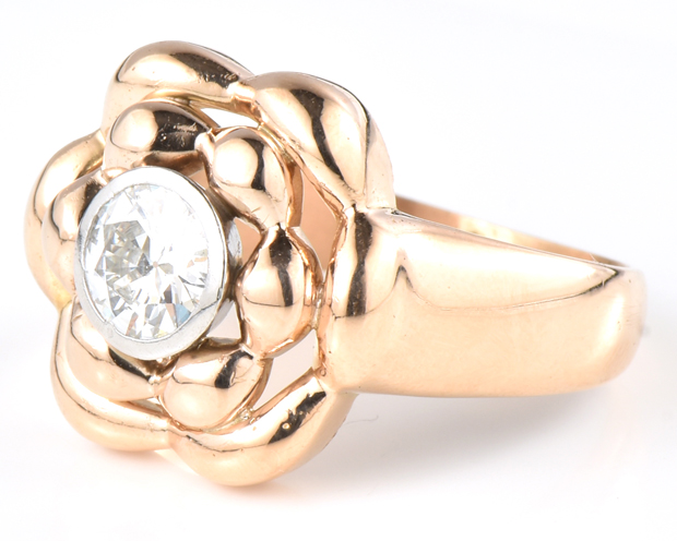 14K Rose Gold Diamond Ring