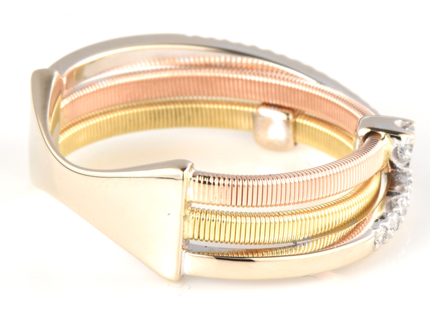 18K Tri-Color Band