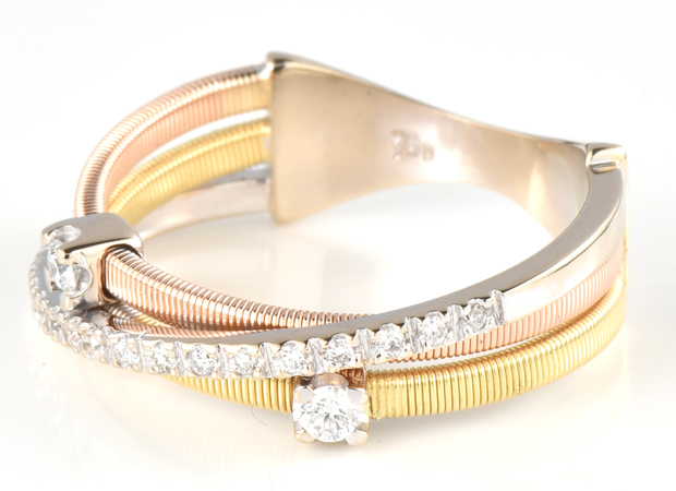 18K Tri-Color Band