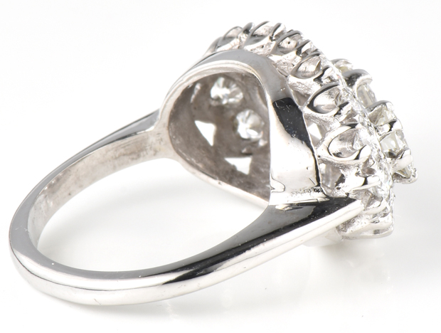 14K White Gold Diamond Ring 