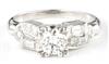 14K White Gold Diamond Ring