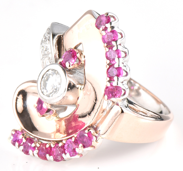 14K Rose Gold Diamond Ring