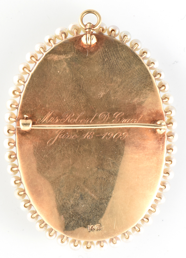 14K Yellow Gold Cameo Pin/Pendant