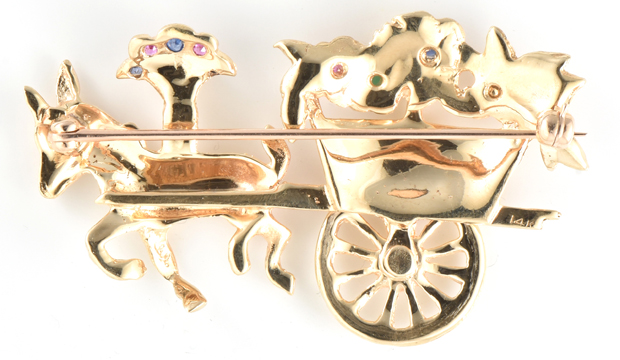 14K Yellow Gold Pin