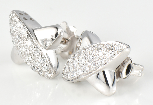 18K White Gold Diamond Earrings