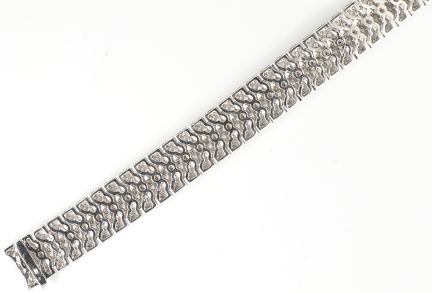 14K White Gold Diamond Bracelet 