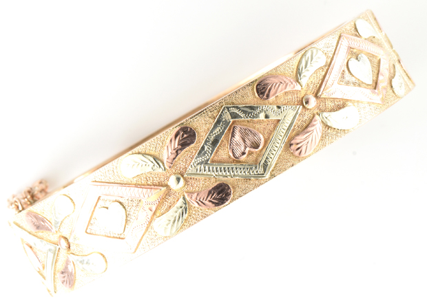 14K Tri-Tone Gold Bangle