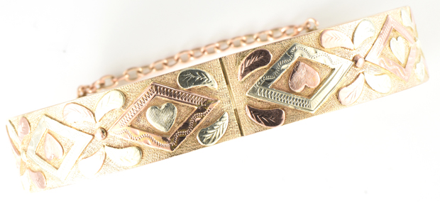 14K Tri-Tone Gold Bangle