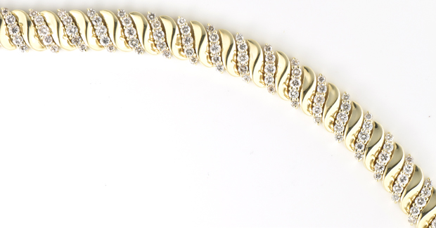 14K Yellow Gold Diamond Bracelet
