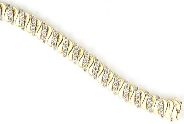 14K Yellow Gold Diamond Bracelet