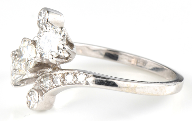 14K White Gold Diamond Ring