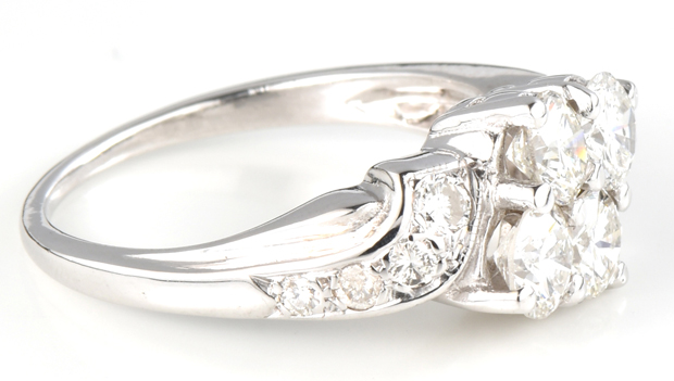 14K White Gold Diamond Ring
