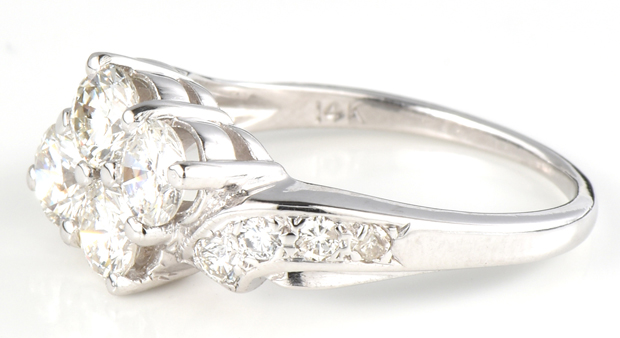 14K White Gold Diamond Ring