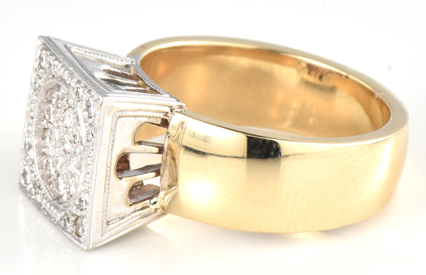 14K Two-Tone Diamond Ring