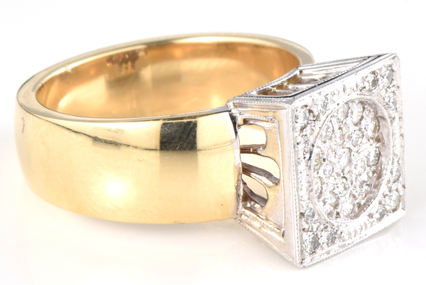 14K Two-Tone Diamond Ring