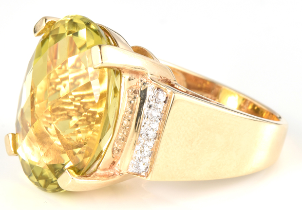 14K Yellow Gold Ring with a Citrine, GIA #2215087418