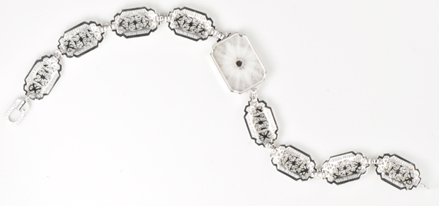 10K White Gold Filigree Bracelet