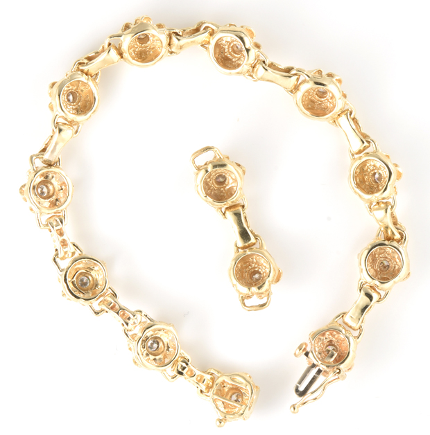 14K Yellow Gold Diamond Bracelet