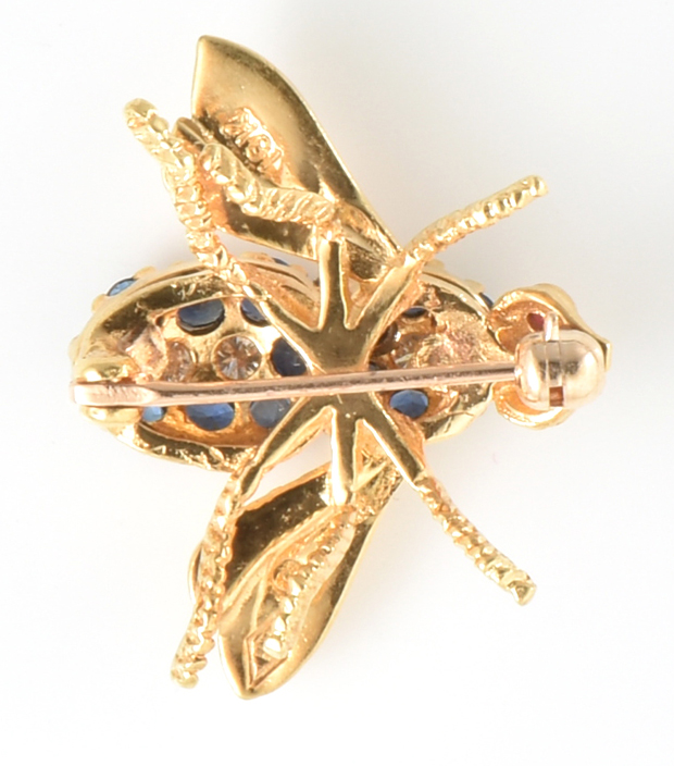 18K Yellow Gold Bee Pin