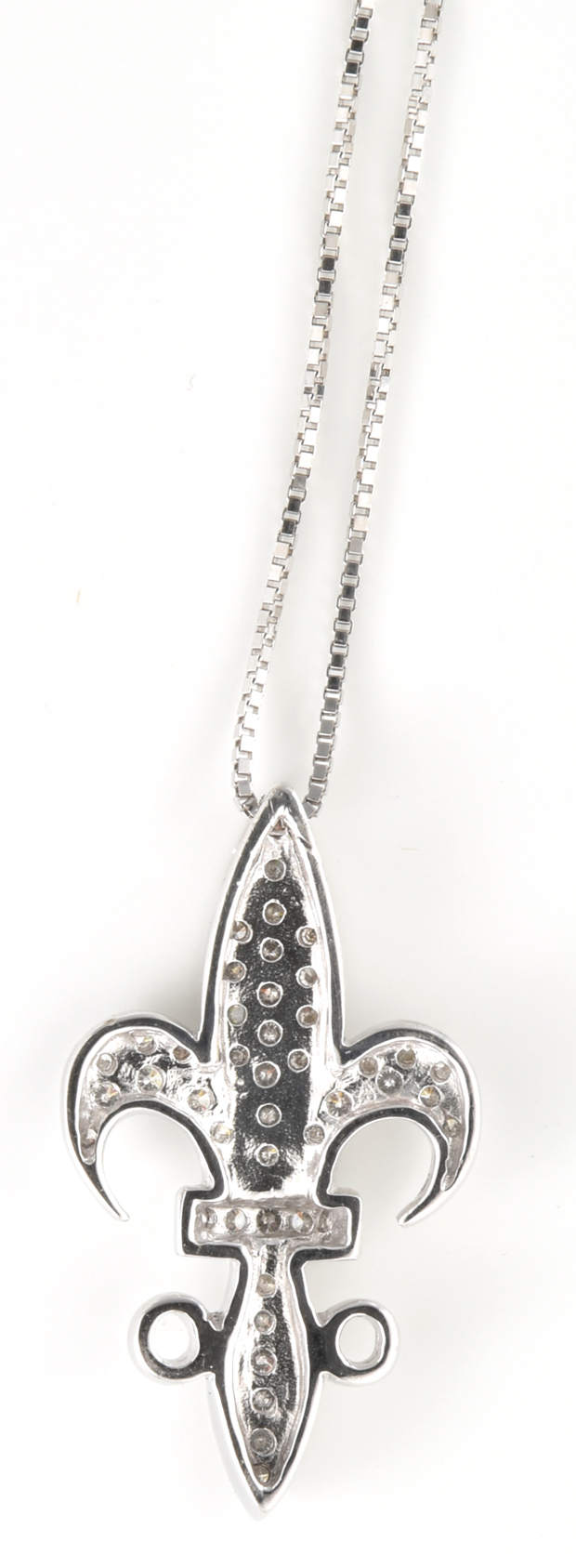 14K White Gold Diamond Pendant