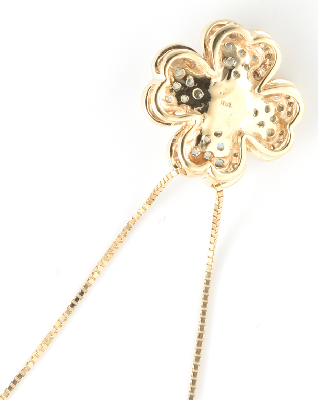 14K Yellow Gold Diamond Necklace