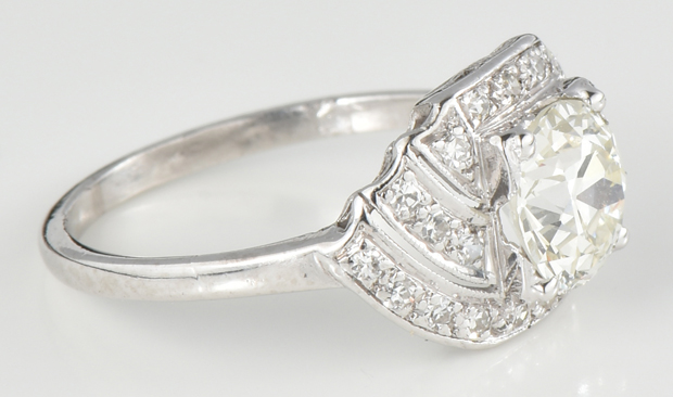 Platinum Diamond Ring with a 1.12 Carat Circular Brilliant Diamond, GIA #6214087240