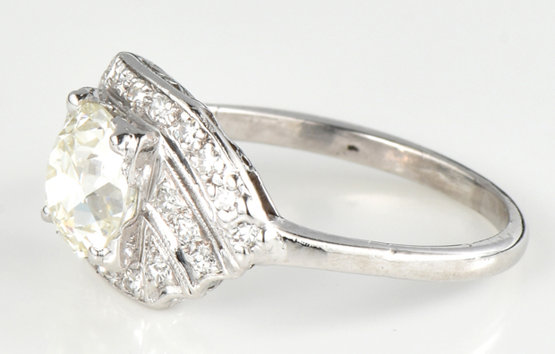 Platinum Diamond Ring with a 1.12 Carat Circular Brilliant Diamond, GIA #6214087240