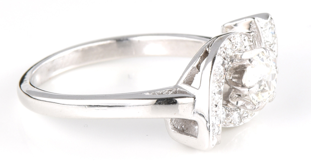 14K White Gold Diamond Ring