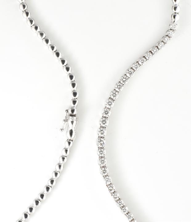 18K White Gold Diamond Necklace