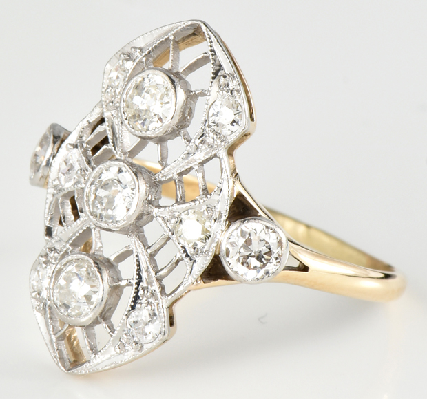14K Two-Tone Diamond Ring