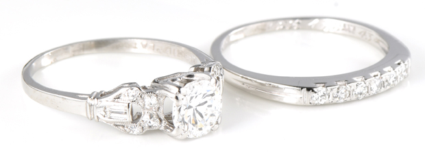 Platinum Diamond Ring Set