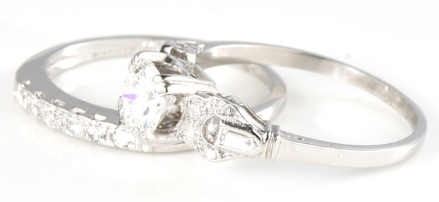 Platinum Diamond Ring Set