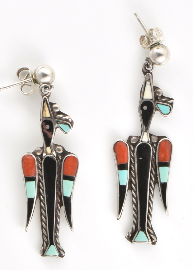 Sterling Silver Zuni Necklace and Earrings