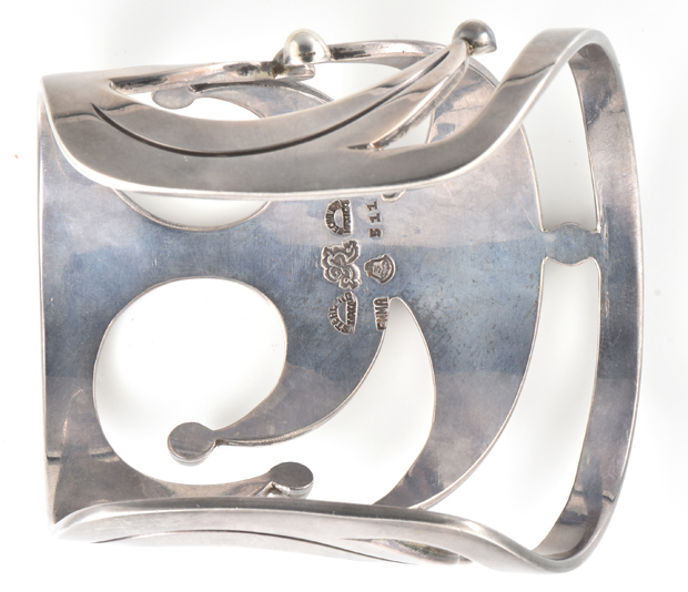Sterling Silver Signed Cuff Bracelet