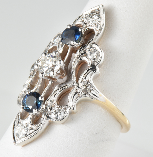 14K Two-Tone Diamond Ring
