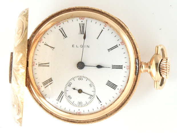 14K Yellow Gold Elgin Ladies Pocket Watch 