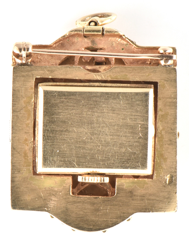 14K Ladies Geneve Locket Watch 